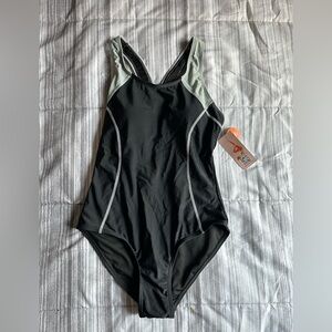 Women's Black and Gray Swimsuit